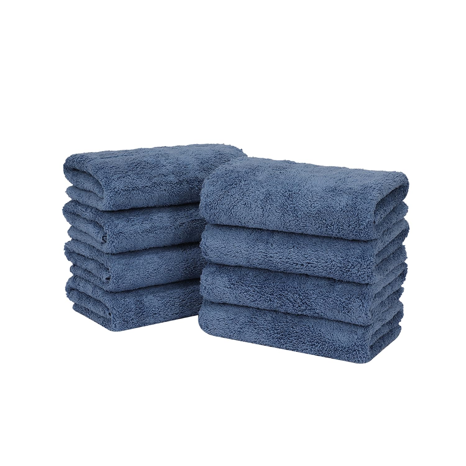 

OSHAMY Microfiber Face 5x More Absorbent Than Regular Cotton Super Fluffy Face 35cm x Marine Blue Towels, Towels, Absorbent, Towels, 8-Piece Set,