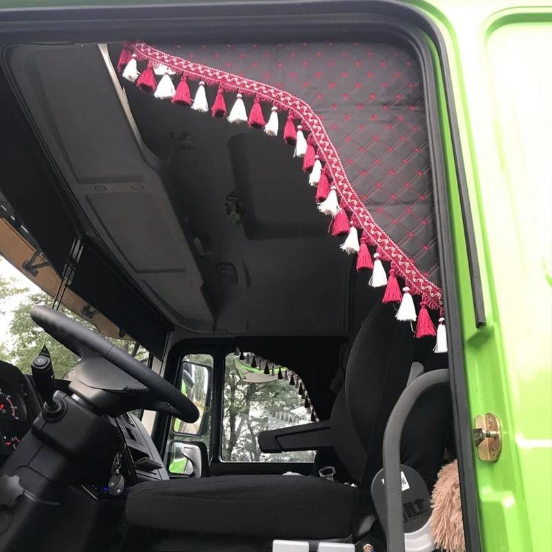 Truck Curtains,Front and Sleeper Window Sunshade,Universal Fit for VOLVO/RENAULT/SCANIA,Custom Logo