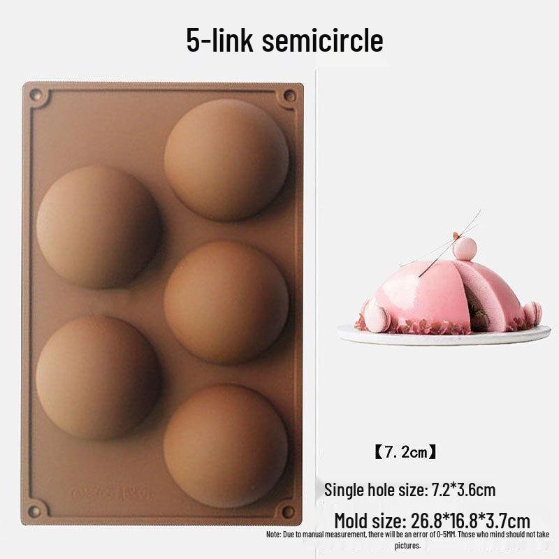 Silicone Molds for Round, Ball & Semicircle Shapes – Ideal for DIY Baking: Chocolate, Cupcakes, Puddings, Desserts Decoration