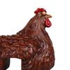 Ornamento de Cerca em Forma de Galinha, Resina com Textura de Pena 3D, Figura de Galinha Gordinha Fofa para Casa Jardim Fazenda Pátio Quintal