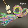 60Pcs Mixed Color Braided Hair Ropes for Colorful Hair DIY Sweet Hair Ropes Hair Accessories