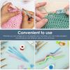 DIY Crochet Hook Tool Set with Storage Bag Soft Grip Protable Knitting Needle Tool Kit Presents for Beginner Knitting Enthusiast