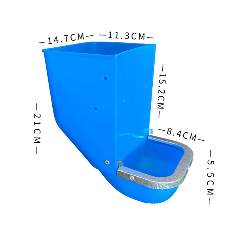 New 1Pc Large Capacity Rabbit Feed Box Plastic Steel Rabbit Feed Box Rabbit Feed Feeder Rabbit Anti Pickling Feed Trough синий