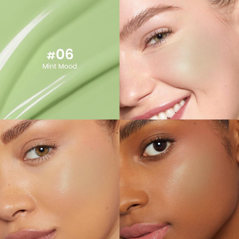 Pudaier 6 Colors Cushion Liquid Blush & Highlighter - Waterproof Long Lasting Cheek Makeup, Natural Glow Blush Palette for Face