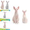 Decorative Static Sphynx Cat Sculpture Canadian Hairless Cat Pvc Toy For Home Decor
