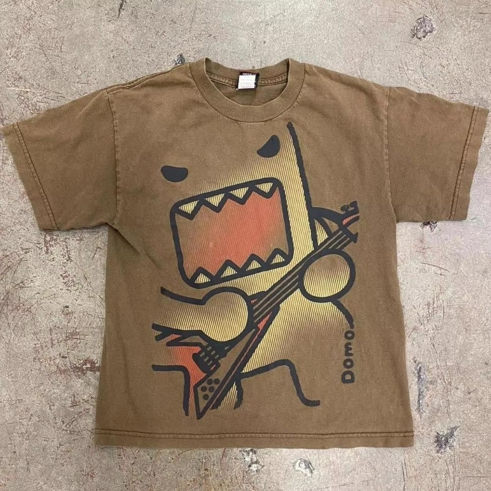 

2000s Summer Trend Funny Printed Versatile Couple T shirts Fashion Casual Loose Tops New Simple Retro Short Sleeves M