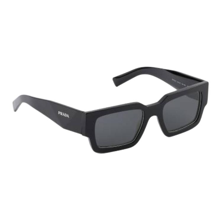 Prada Full Frame Detail Acetate Square Sunglasses Unisex sunglasses Black SPRB17_E16K_FE08Z_C_054
