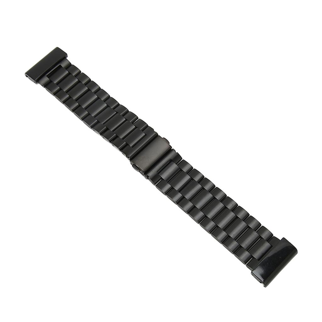 Stainless Steel Watchband Adjustable Replacement Watch Strap with 2 Snap Fastener 26mm for Fenix 7X 6X 5X Black