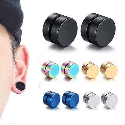 Clip per orecchio senza magnete forato 1PC Forte clip magnetica per orecchio da uomo con magnete 5 colori