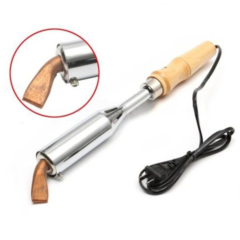 Welding Repair Tool 300W Electric Soldering Iron Solder Welding Chisel Tip With Wood Handle Wooden Handle Soldering Iron