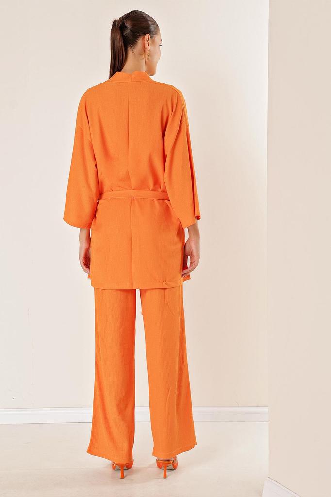 Bürümcük Pantolonu Cepli Kimono Takım