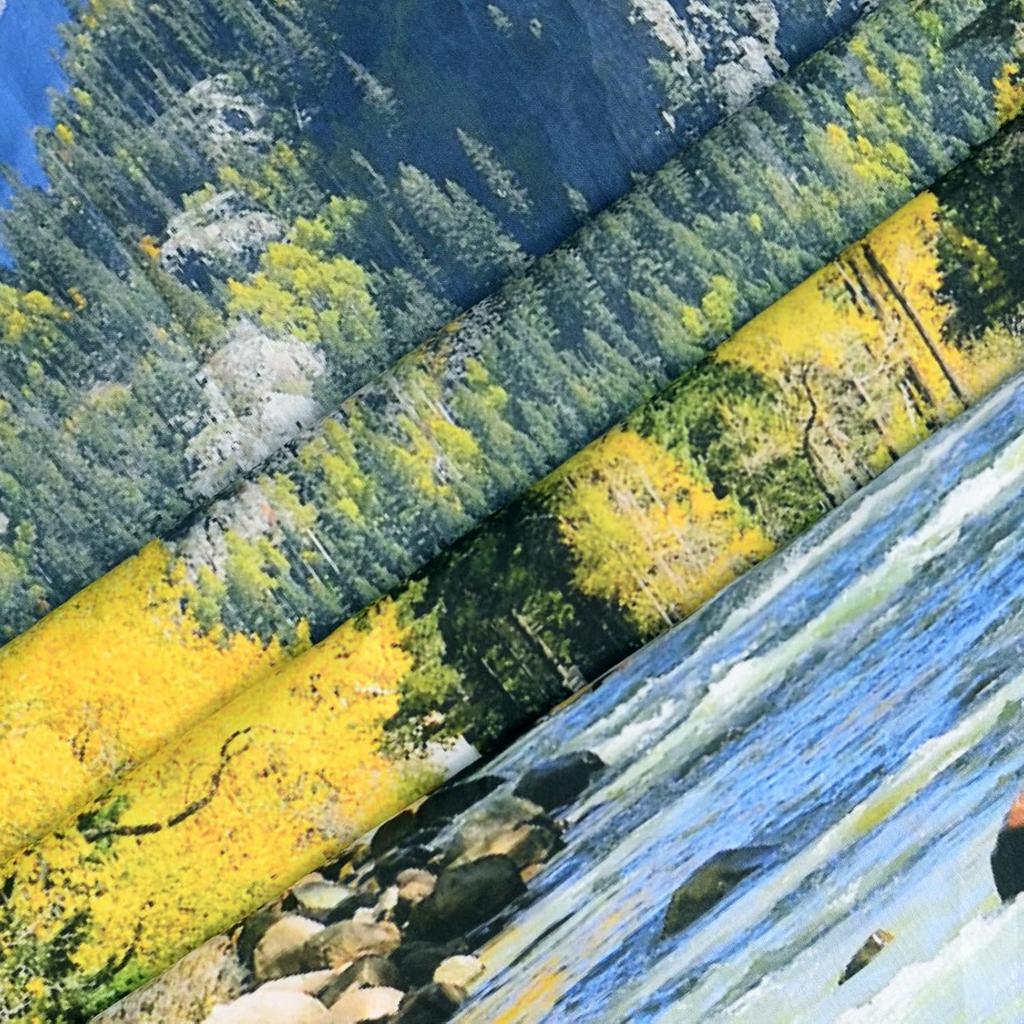 YISURE Nature Mountain Forest Tapestry, Scenic Green Pine Tree Waterfall Landscape Wall Hanging Tapestries for Home Office Dorm Indoor and Outdoor