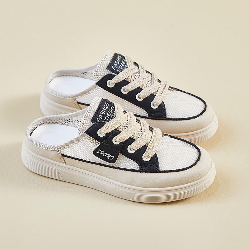 2025 summer little white shoes new female students thick-soled heightening mesh breathable casual board shoes KT283