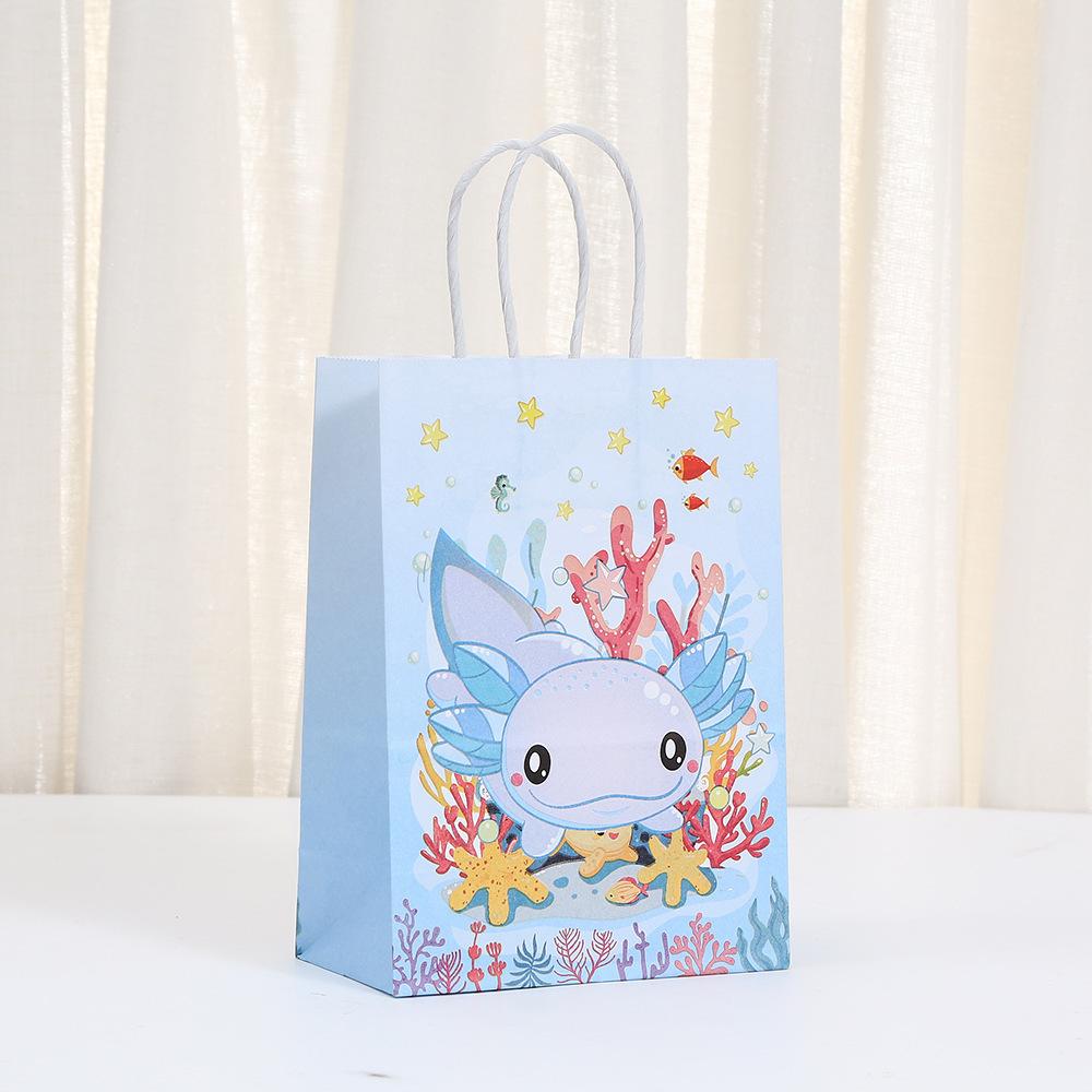 StoBag Ocean Axolotl Gift Bags Underwater Theme Party Treat Bags for Kids Birthdays and Sea Animal Events