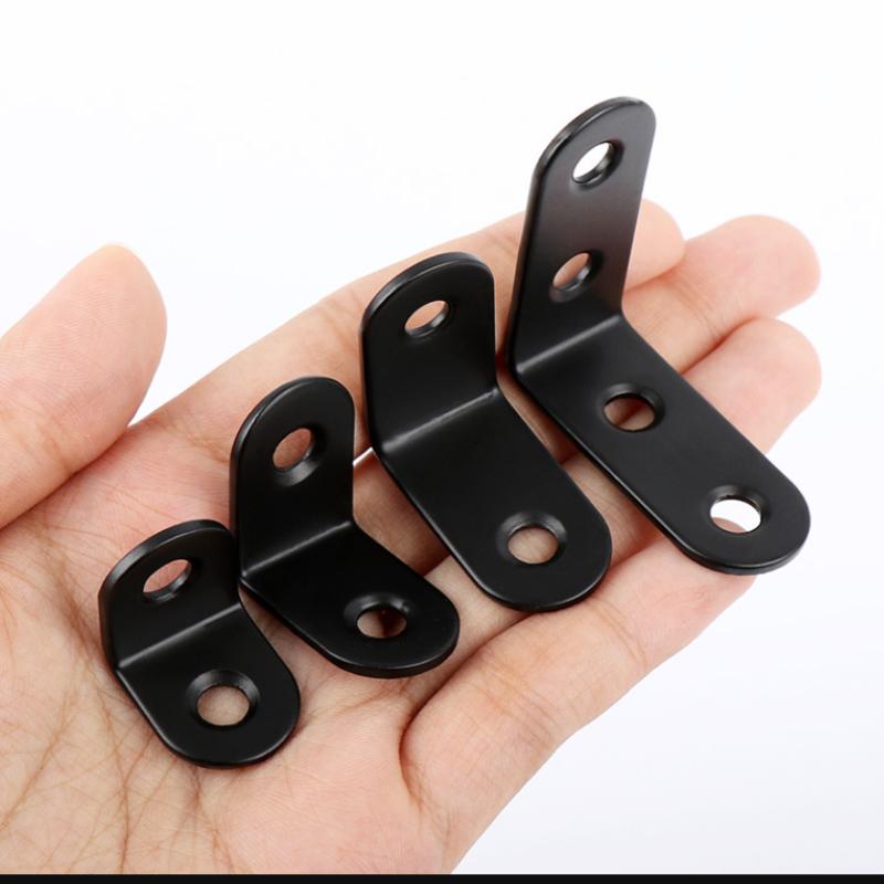 {QTG333} 10/20 Pcs Angle Bracket Stainless Steel Right Shelf Support Corner Bracket 90° Furniture L/I Shape Bracket