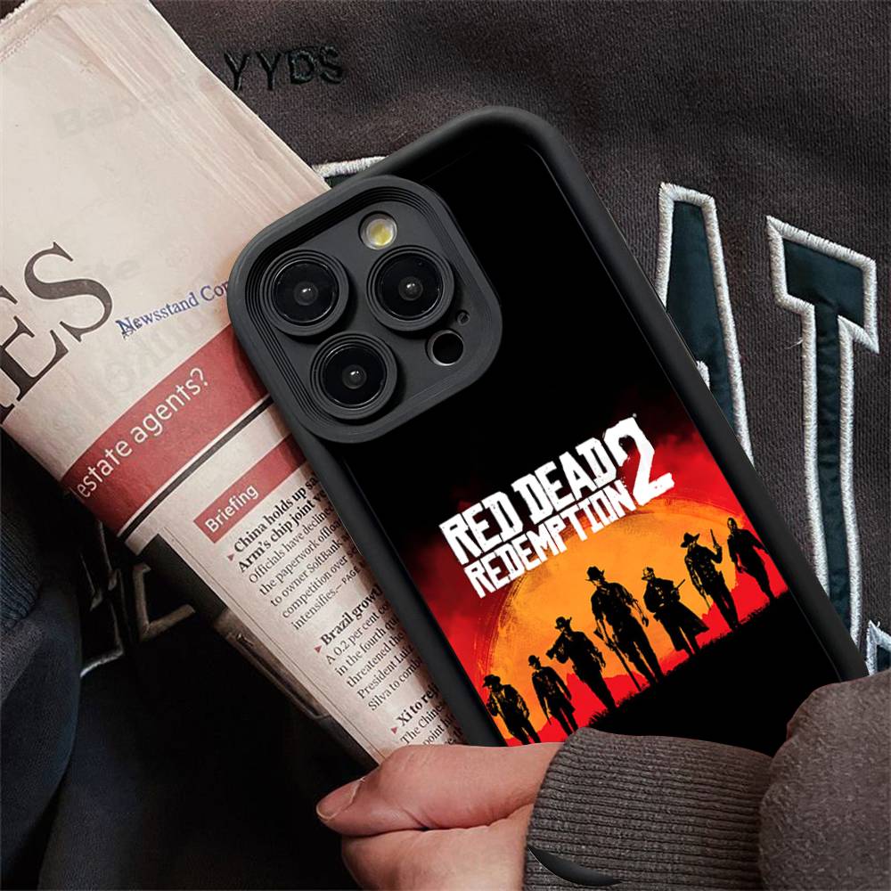 Red Dead Redemption RDR 2 Phone Case For iPhone 17 16 15 13 11 12 14 Pro Max Plus Silicone Cover Shell