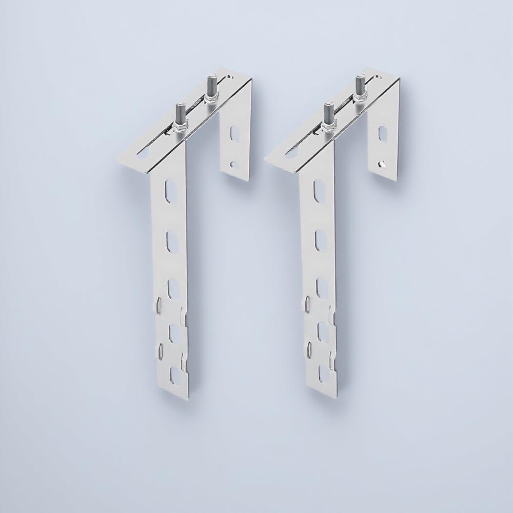 

2 Монтажных крюка для солнечных панелей для кронштейна электростанции на балконе Монтажные кронштейны для установки солнечных панелей Прочные уличные аксессуары серебряный