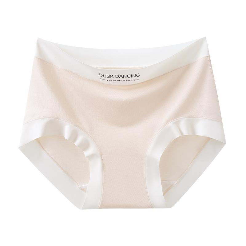 Women's Summer New 7A Class Cotton Antibacterial Crotchless Non Pinched Hip Mid Waist Triangle Briefs