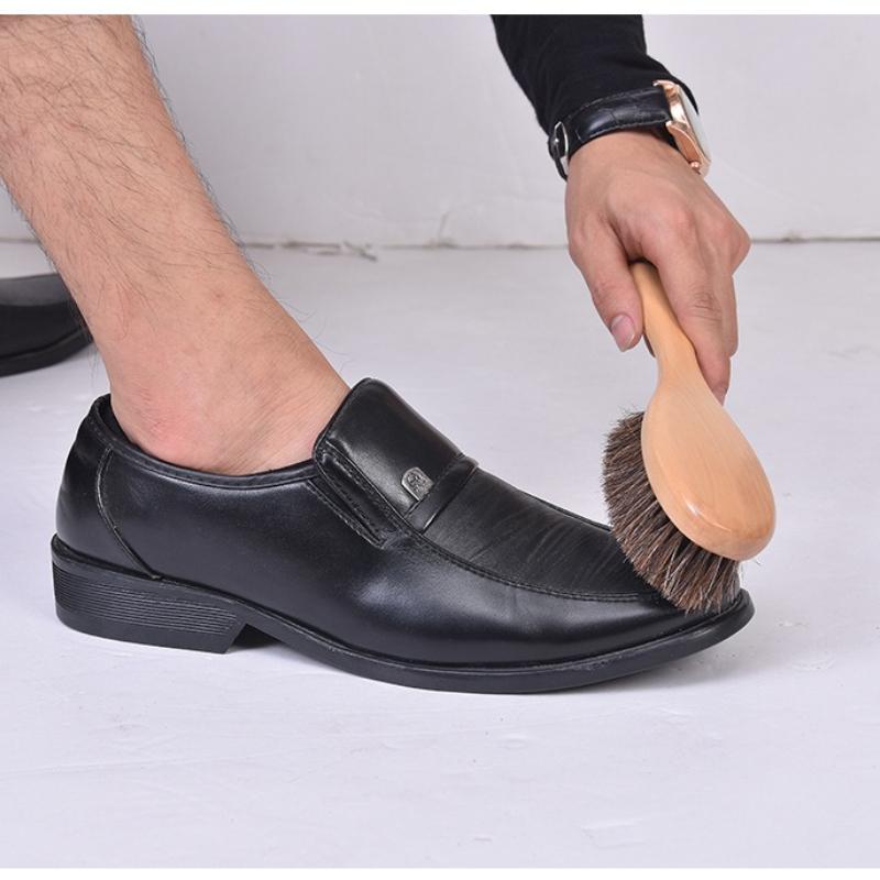 Garment Brush Lint Remover Brush with Soft Horsehair and Wooden Handle for  Suits Shoes Jacket Furniture Car Mat and Pet Hair