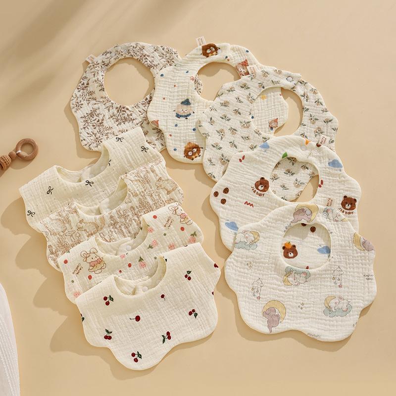 Baby Bibs Cotton Newborn Bibs Feeding Drool Bandana Saliva Towel Toddler Ruffle Floral Bib Baby Accessories