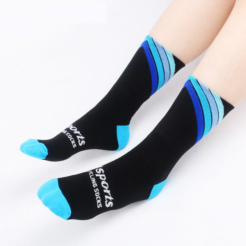 Breathable Mid-Calf Sports Socks for Cycling, Running, and Hiking: Moisture-Wicking, Casual, and Trendy