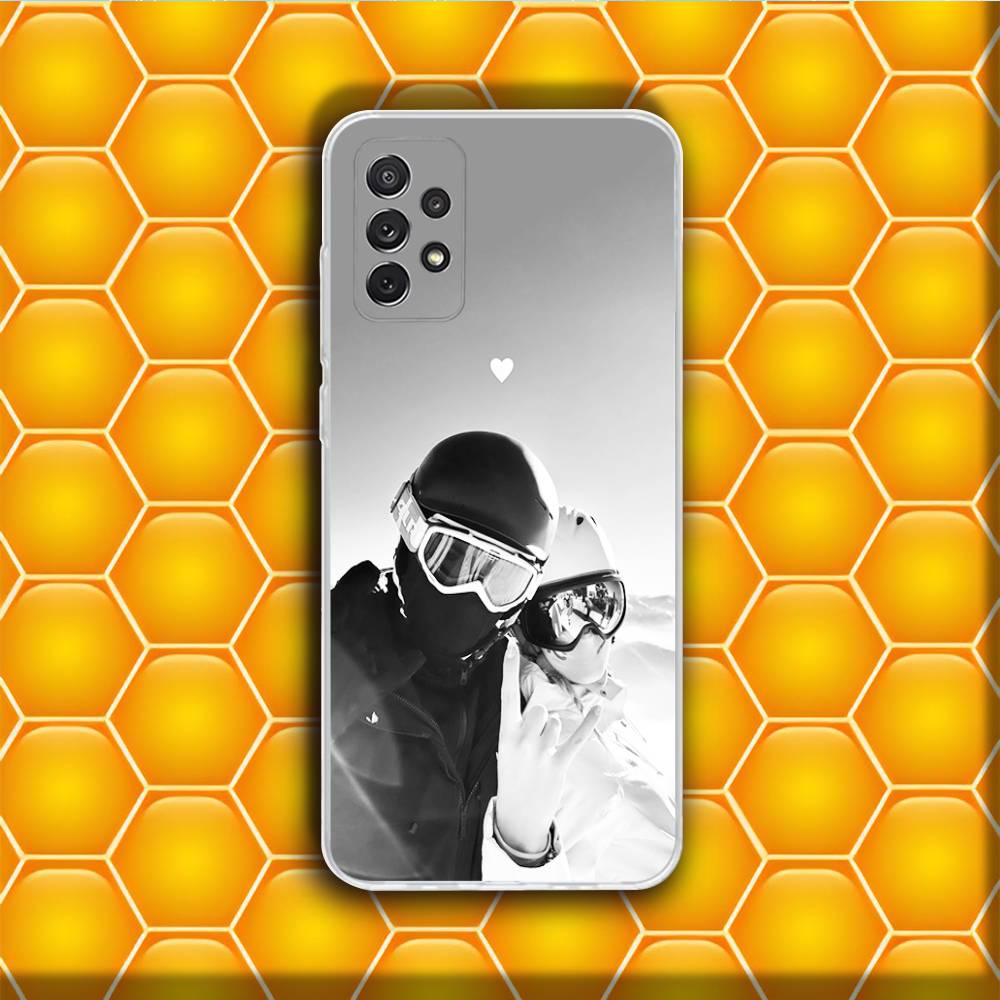

Snowboarding Sport Passion Phone Case Silicone For Samsung S30,23,21,22,20 FE lite,S10,9,PIus Note20ultra Soft Transparent SamsungA30S