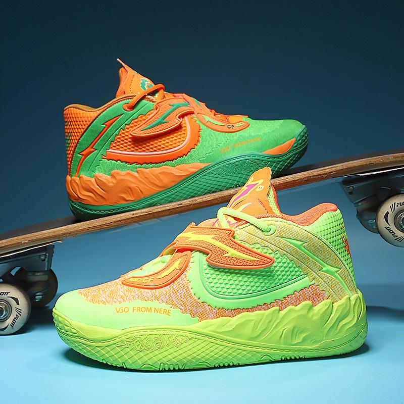 Three-ball 5th Generation Personalized Velcro MD Rubber Sole Basketball Shoes Boots Youth Training Game Sports Shoes