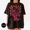 Deadpool Closed Hand Heart Unisex Short Sleeve Tshirt Summer Unisex Women Vintage Y2K Round Neck Cotton Print Streetwear