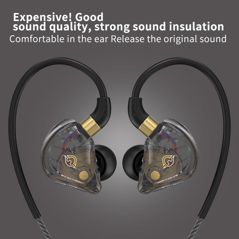 NEW HiFi Sound Bass 3.5mm In-Ear Wired Headphones with HD Mic Dynamic Earphones Noise Reduction Earbuds Sports Gaming Headsets