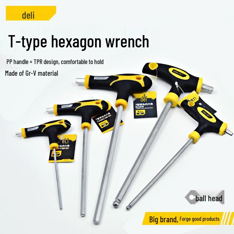 Deli T-Handle Ball End Hex Wrench
