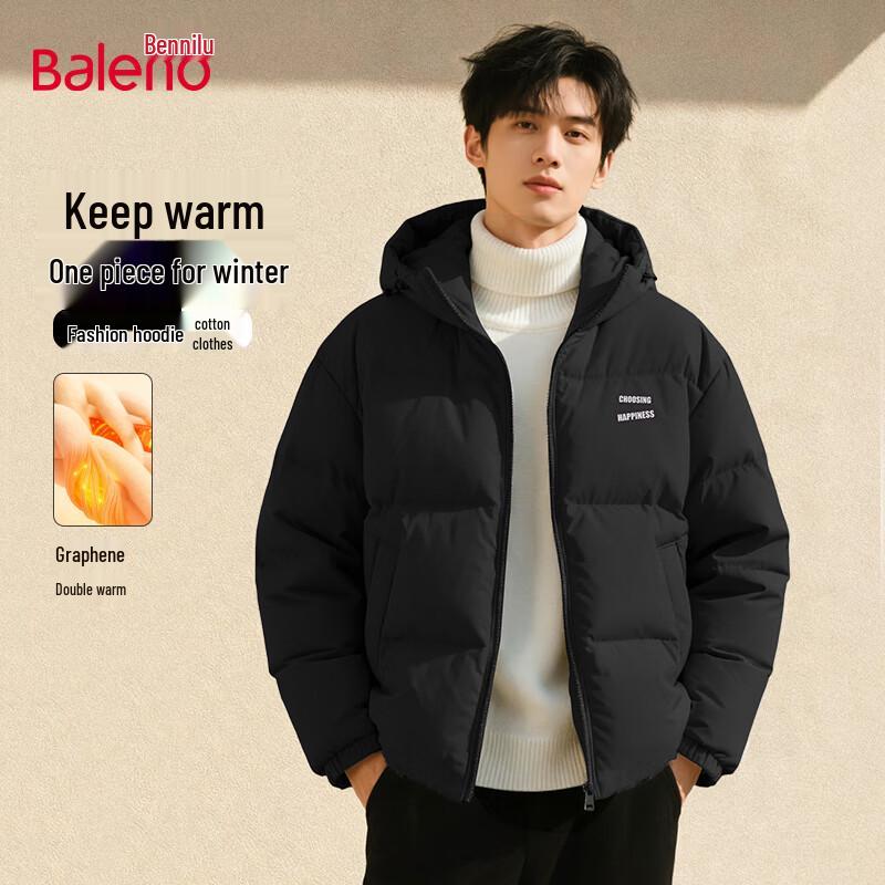 Baleno Men's Hooded Padded Winter Jacket