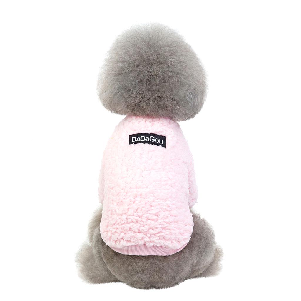 

New Pet Color Sweater And Winter Fashion Keep Warm Dog Clothing L розовый