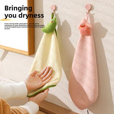 Whimsical and Playful Absorbent Kitchen and Bathroom Dual-Use Hanging Towel