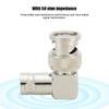 4pcs BNC Male To BNC Female Right Angle Elbow Adapter Connector 50 Ohms Brass Connector