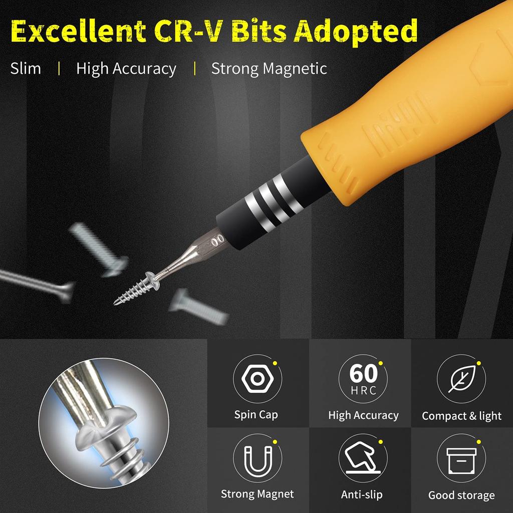 33 in 1 Precision screwdriver set Phillips Torx hexagonal flat head magnetic screwdriver tip for iPhone Ps4 Xbox watch camera