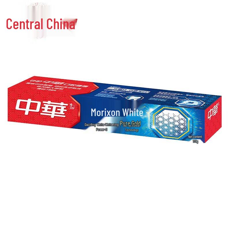 Zhonghua Gold Pure Magic Rapid White Toothpaste, Ice Crystal Double Mint, 3-Pack