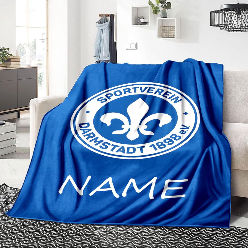 Custom Name Real Madrid Crest blanket for Couch & Bed, Plush Cozy Fuzzy Blanket Super Soft & Warm Blankets for Fall and Winter. 0908264