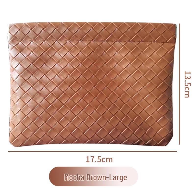 Portable Makeup Bag with Lipstick, Data Cable, Bluetooth Headset, Charger, and Key Storage; Automatic Closure Spring Sheet Design
