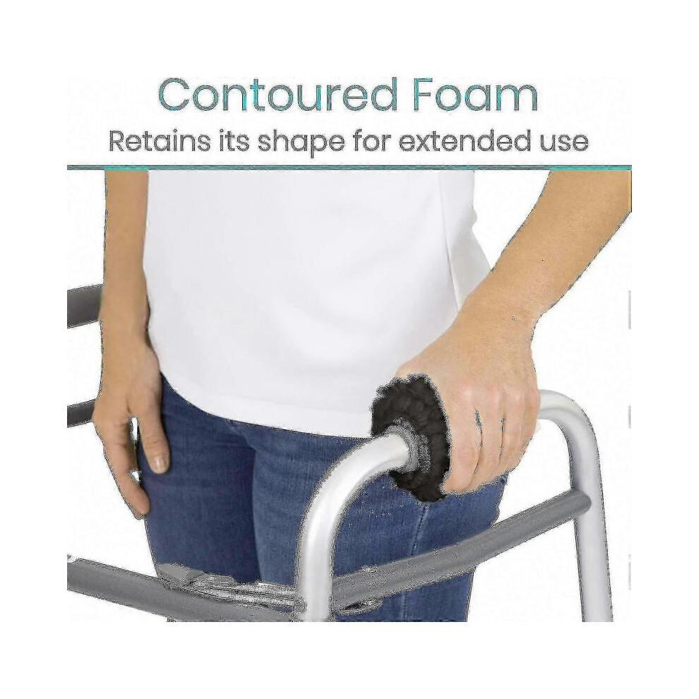 Soft Cushion Handle Grips (2-Pack) for Folding Rollator, Crutches, Handicap, Seniors, Medical Handlebar Foam Covers