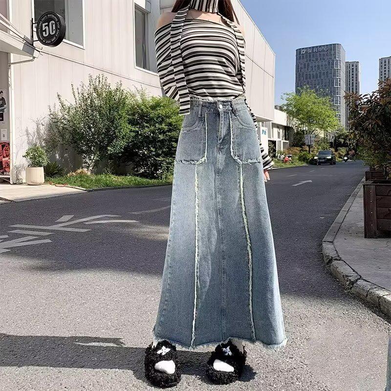 Women's High-Waisted Denim Fishtail Midi Skirt - Spring/Summer 2026 Collection