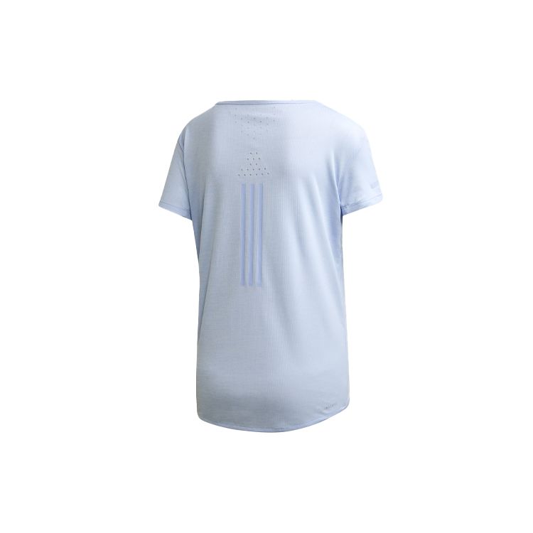 Adidas Training Round Neck Short Sleeve T-Shirt Women Tops Bright-Blue FL8567