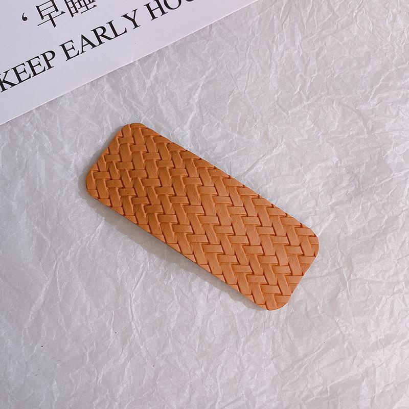 Korean Hair Clips for Hair Women PU Leather Braid Hair Clips Colorful Simplicity Girls Hair Barrettes Hair Accessories  New