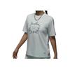 Nike Letter Print Pullover Crew Neck Short Sleeve T-Shirt Women Tops Light-Green Smoke-Grey FN5755-394