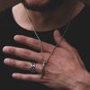 Men Custom Engraving Names Rectangle Bar Necklace, 3D Square Geometric Stainless Steel Pendant Collar Gift Jewelry