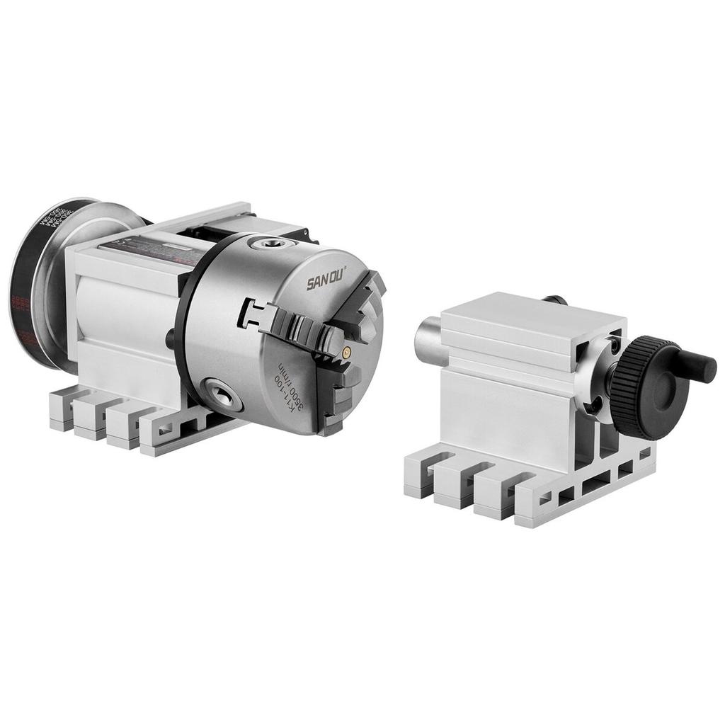 Indexing Dividing Head K11-100mm 3-Jaw Chuck Tailstock for CNC Milling