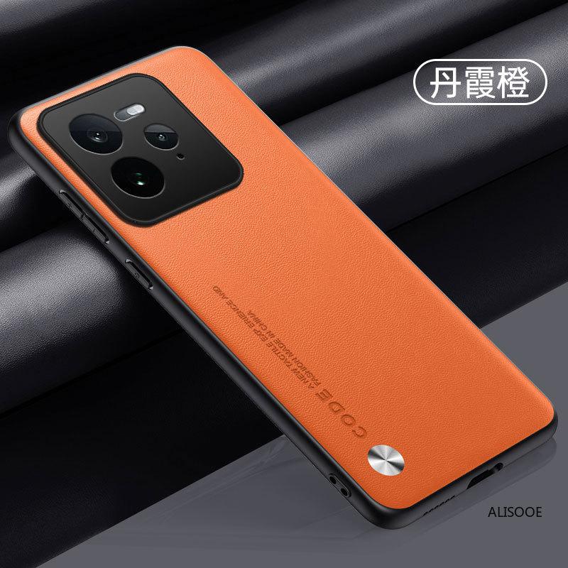 Hülle für Realme GT 7 Pro / GT7 Hülle Luxus Fasertextur PU-Leder Schutz Rückseite Abdeckung Capa Stoßfeste Hüllen