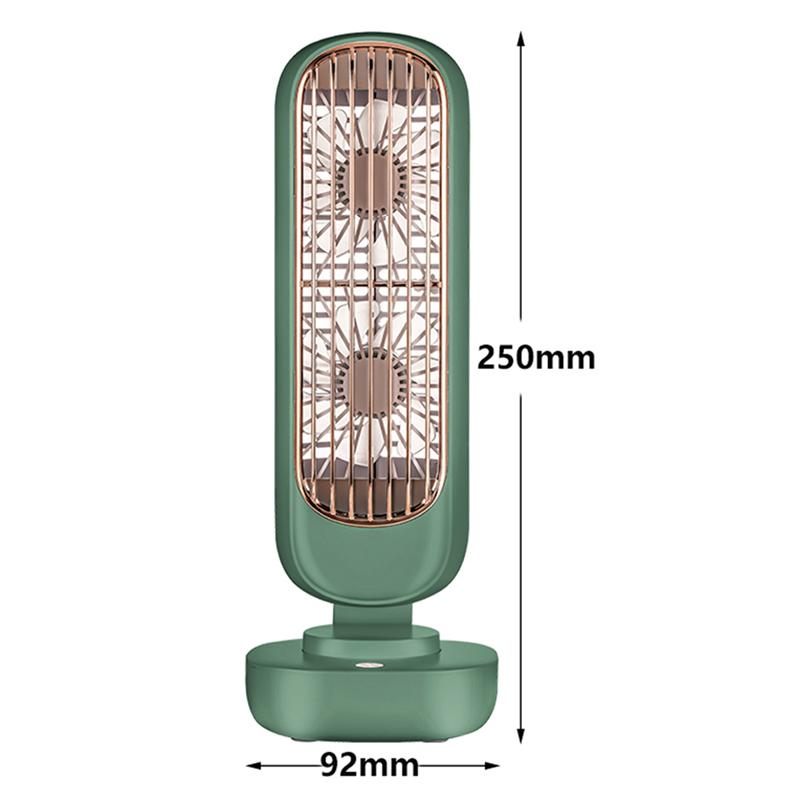 New Stand Mini USB Fan Battery Rechargeable Tower Table Fan Type-C Portable Desktop Air Cooler for Home Study Camping 2