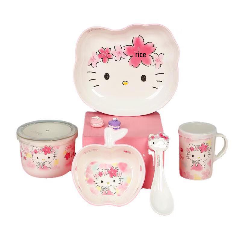 WUHE Hello Kitty Melamine Divided Plate and Bowl