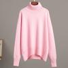 2025 Women's Turtleneck Sweater Solid Color Loose Knitwear Autumn Winter Fashion Ins Style Pullover