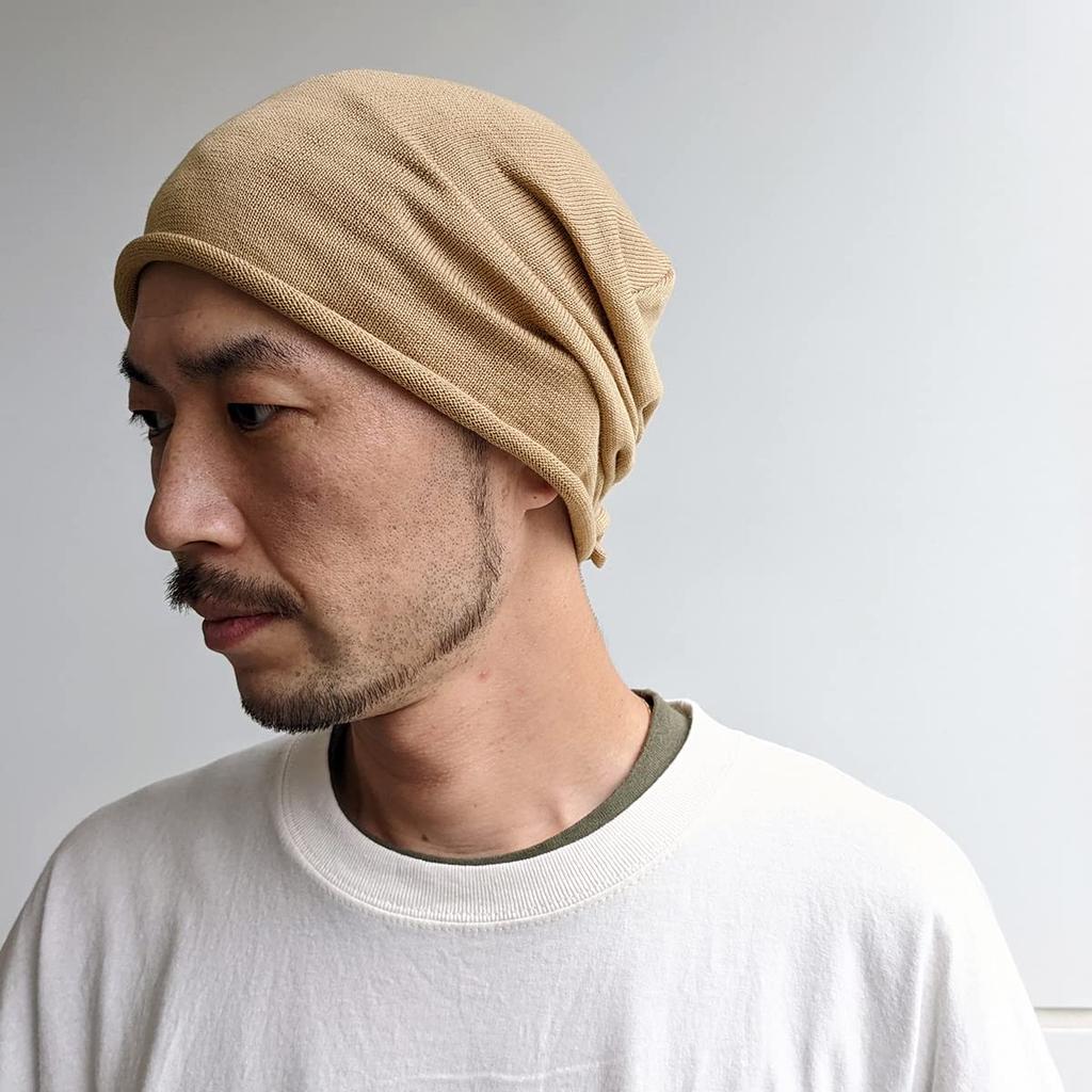 Basiquenti Knit Sweater Cap Solid Strings Thin Lightweight One Size Beige
